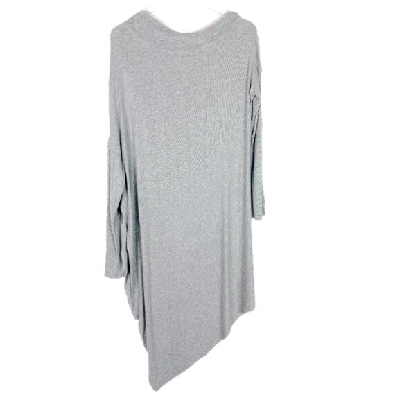 Free People Grapevine Heather Grey Asymmetrical Tunic Top Size Medium M EUC - Picture 11 of 13